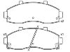 Bremsbelagsatz, Scheibenbremse Brake Pad Set:0K72A-33-28Z