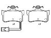 Plaquettes de frein Brake Pad Set:43022-SG9-V00